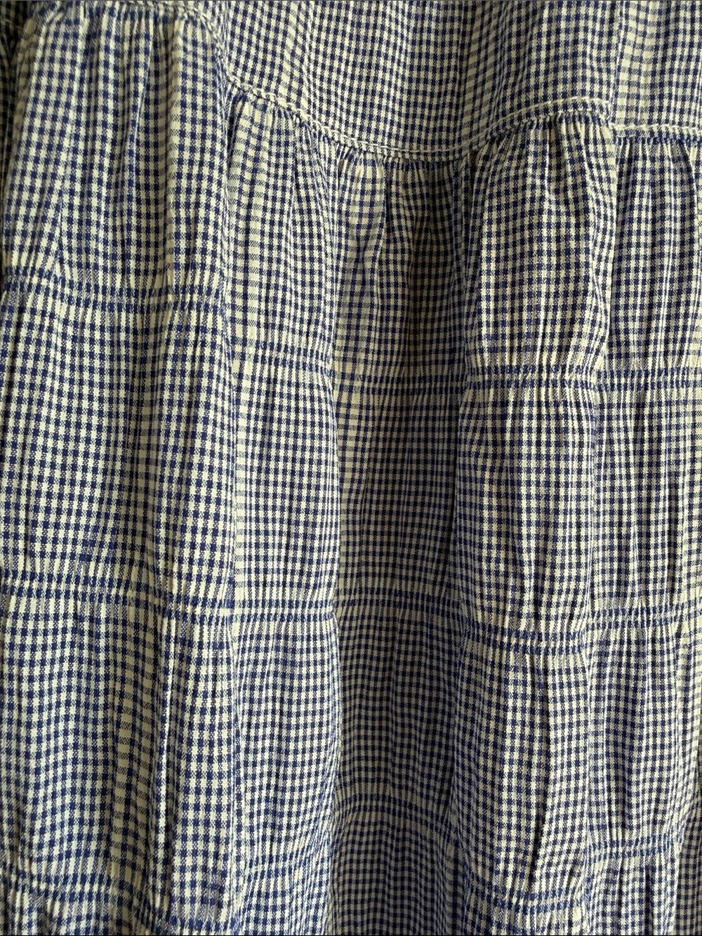 Max Studio gingham Blue Tiered Maxi Skirt - Picture 2 of 2